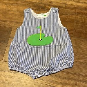 MudPie golf seersucker romper